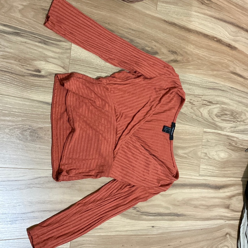 Small burnt orange crop top